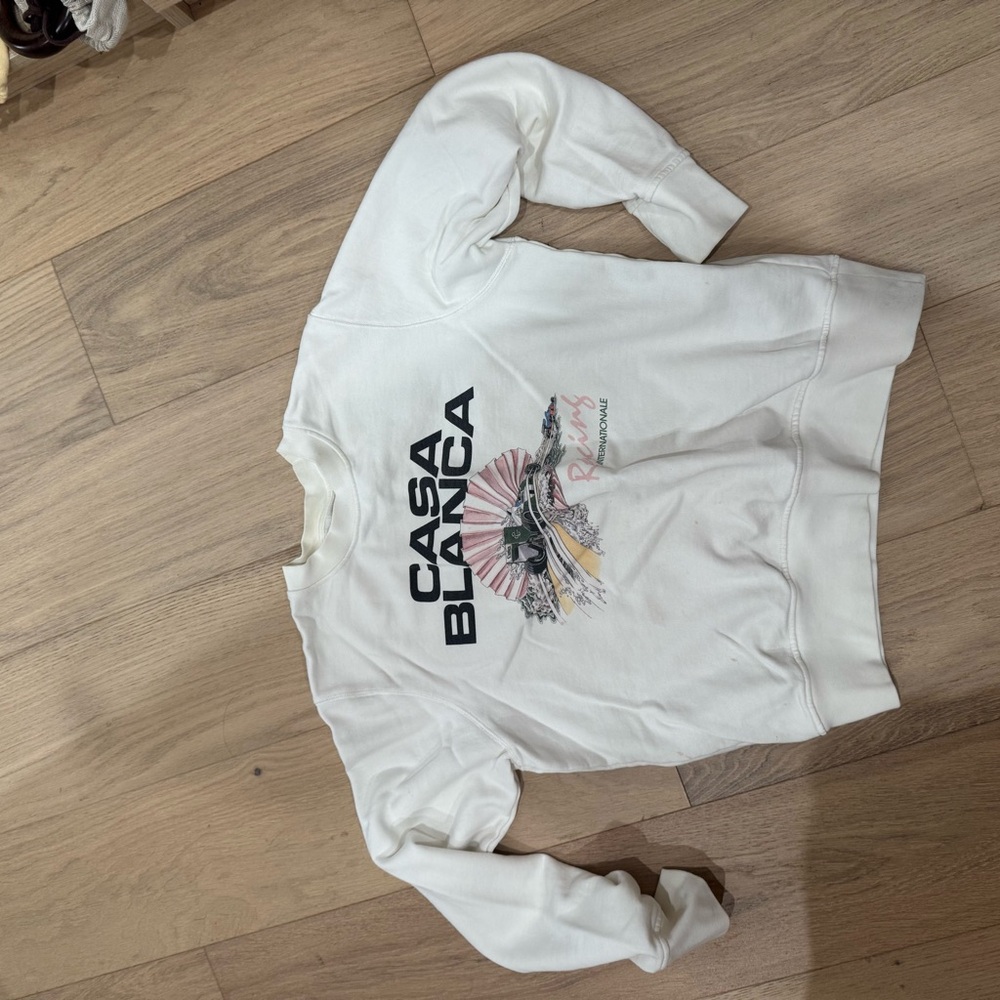 Casa Blanca White Graphic Sweater